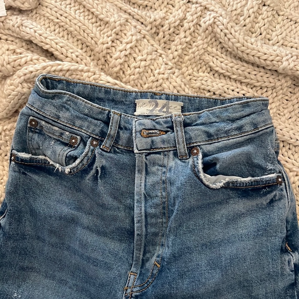 Free people split hem jeans